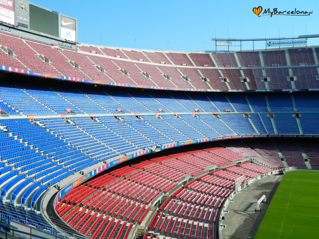 Stadion Camp Nou - widok na trybuny