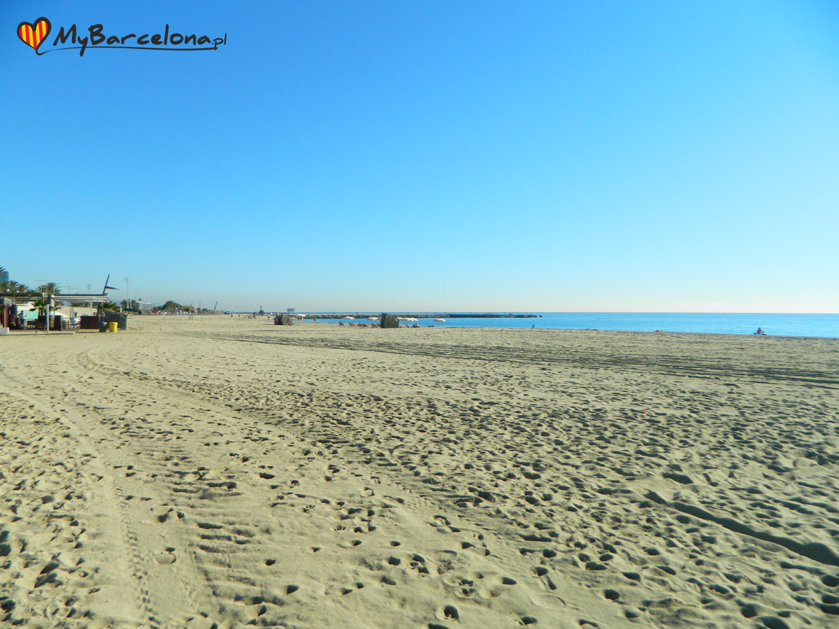 Plaża Bogatelli po porannym sprzątaniu